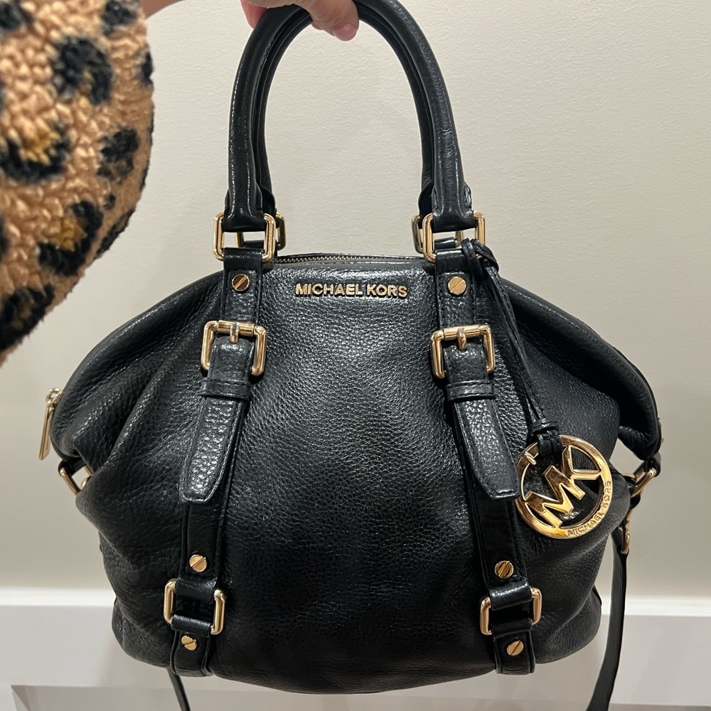 Michael Khors black leather bag